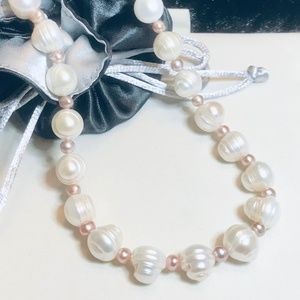 Vintage Madreperla Majorca Ringed Pearl Station Necklace